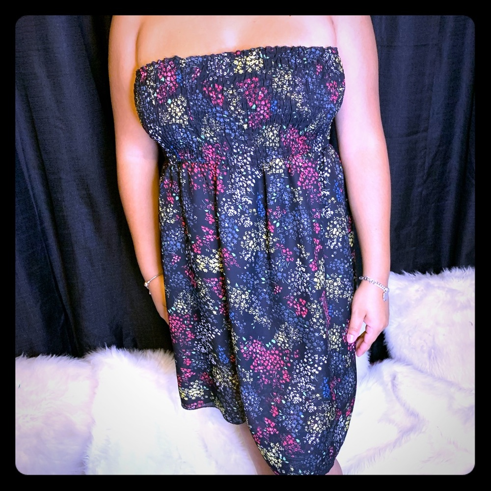 Reversible tube mini dress